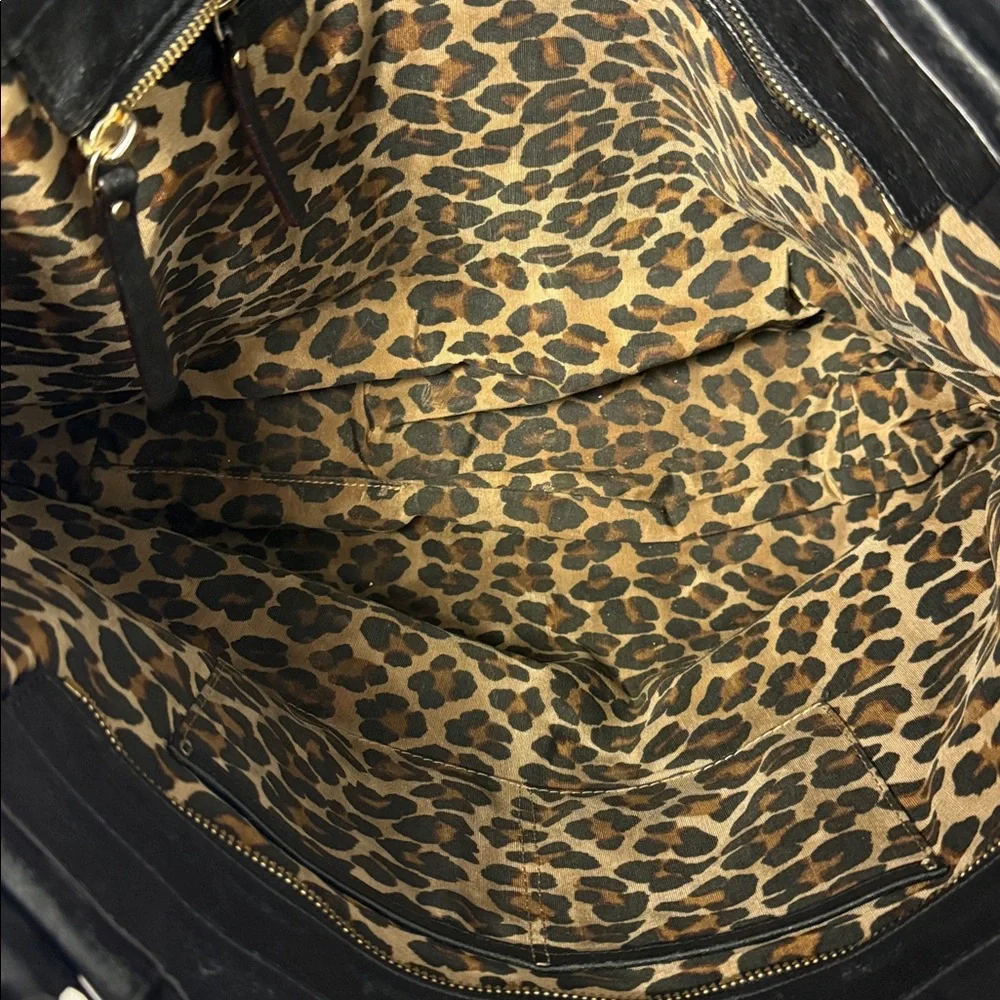 Kate Spade New York Black Leather Small Open Tote Shoulder Bag - Picture 8 of 9